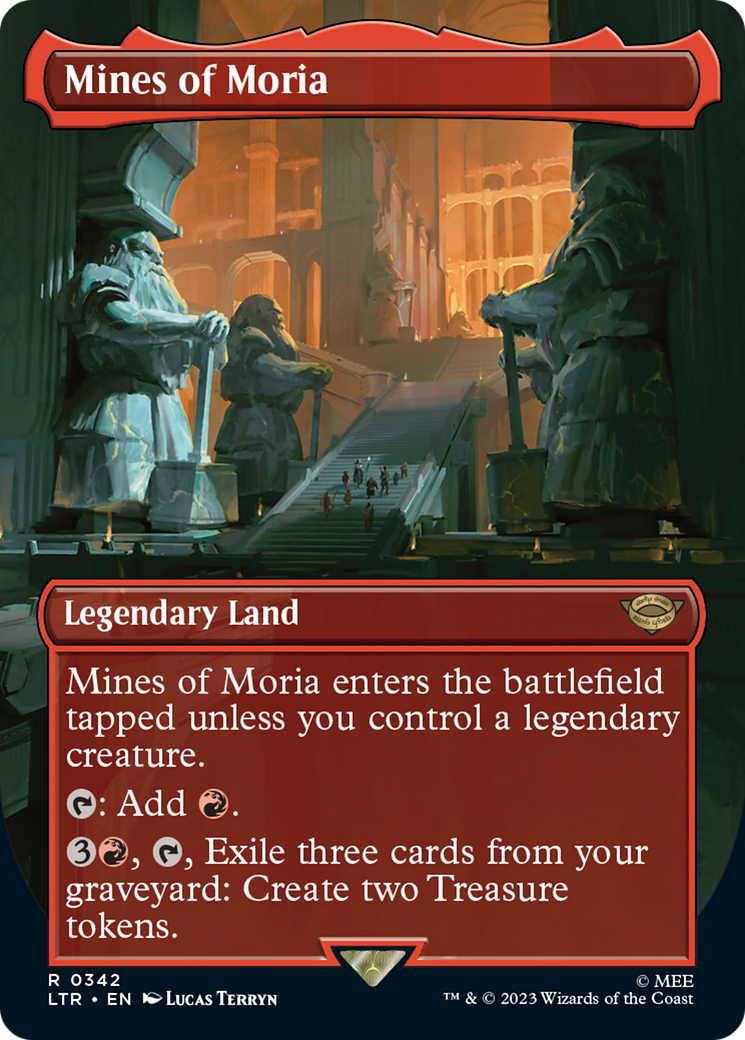 Mines of Moria (LTR-342) [The Lord of the Rings: Tales of Middle-earth] (Borderless) MTG Single Wizards of the Coast