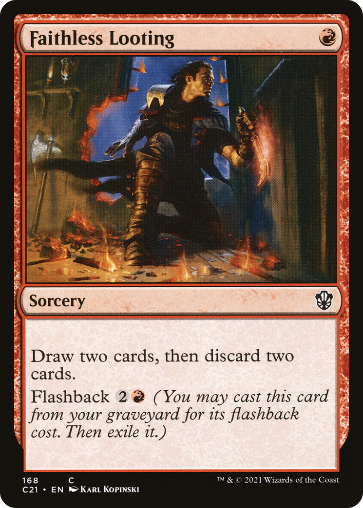 Faithless Looting (C21-168) [Commander 2021] MTG Single Wizards of the Coast