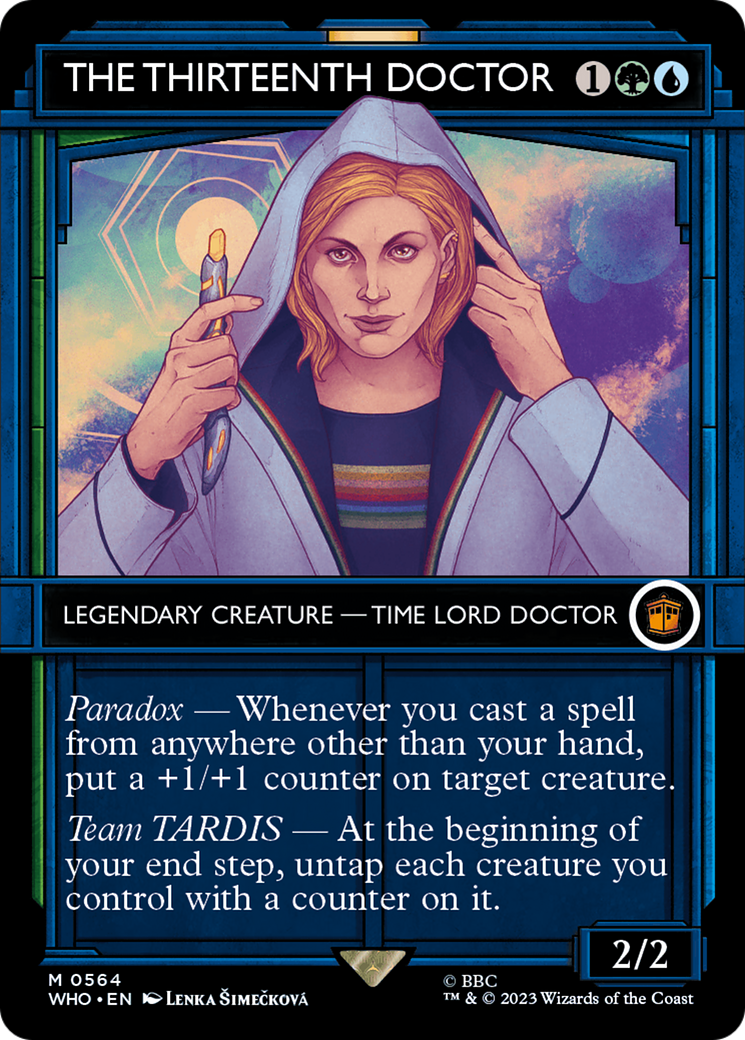The Thirteenth Doctor (WHO-564) [Doctor Who] (Showcase) (Borderless) MTG Single Wizards of the Coast
