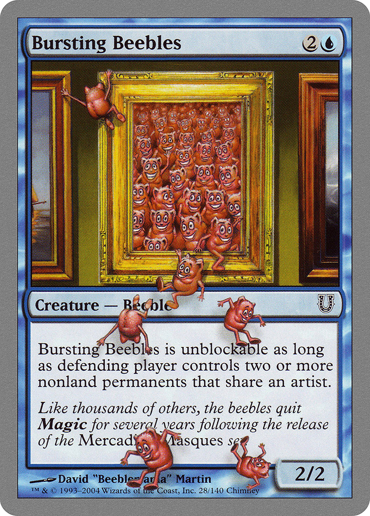 Bursting Beebles (UNH-028) [Unhinged] Foil MTG Single Wizards of the Coast