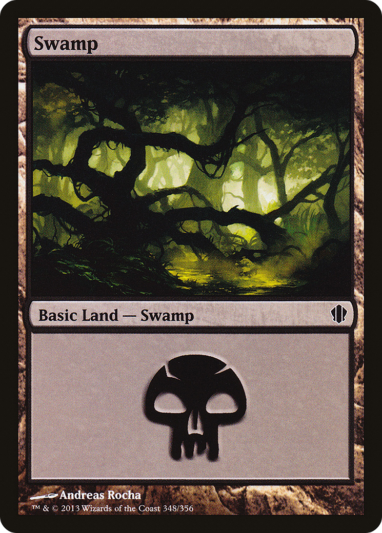 Swamp (348) (C13-348) [Commander 2013] MTG Single Wizards of the Coast