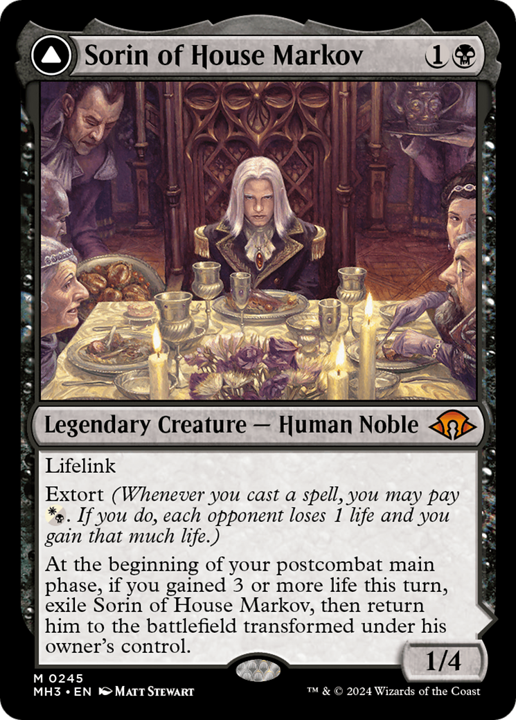 Sorin of House Markov (MH3-245) [Modern Horizons 3] Foil MTG Single Modern Horizons 3