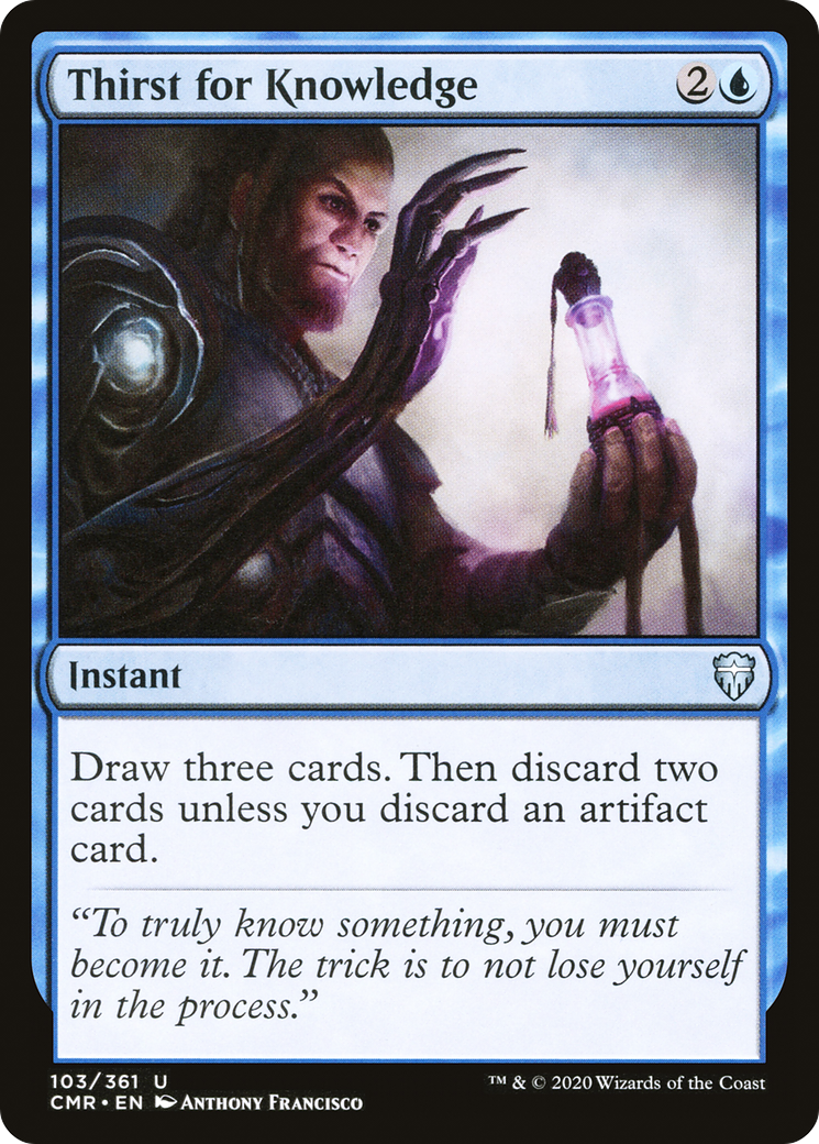 Thirst for Knowledge (CMR-103) [Commander Legends] Foil MTG Single Wizards of the Coast
