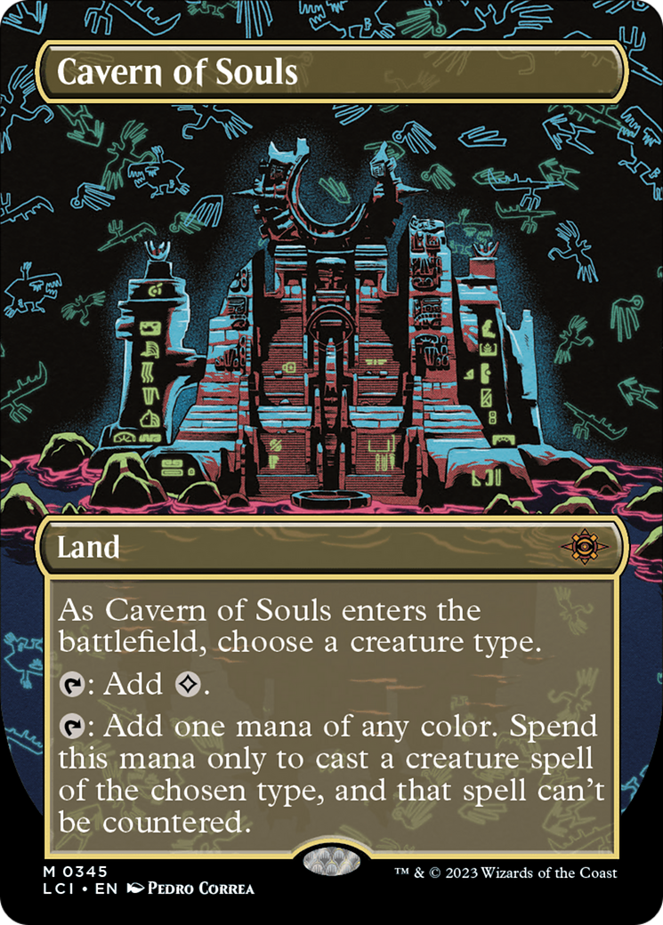 Cavern of Souls (0345) (LCI-345) [The Lost Caverns of Ixalan] (Borderless) Foil MTG Single Wizards of the Coast