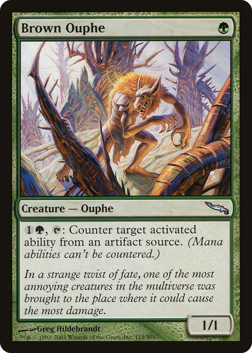 Brown Ouphe (MRD-115) [Mirrodin] MTG Single Wizards of the Coast
