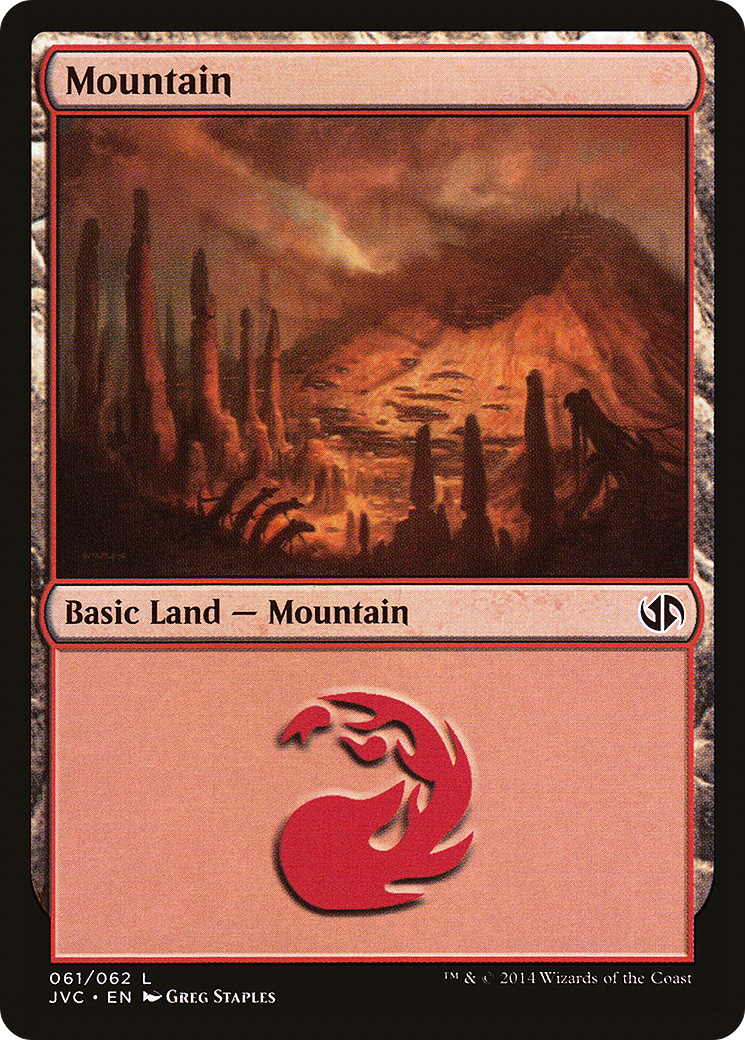 Mountain (DD3-061) [Misc] Duel Decks Anthology: Jace vs. Chandra MTG Single Wizards of the Coast