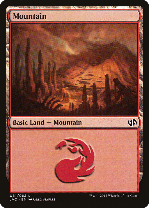 Mountain (DD3-061) [Misc] Duel Decks Anthology: Jace vs. Chandra MTG Single Wizards of the Coast