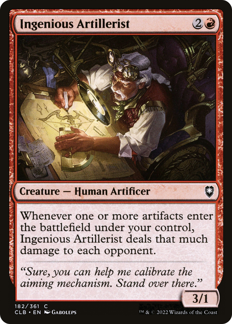 Ingenious Artillerist (CLB-182) [Commander Legends: Battle for Baldur's Gate] Foil MTG Single Wizards of the Coast
