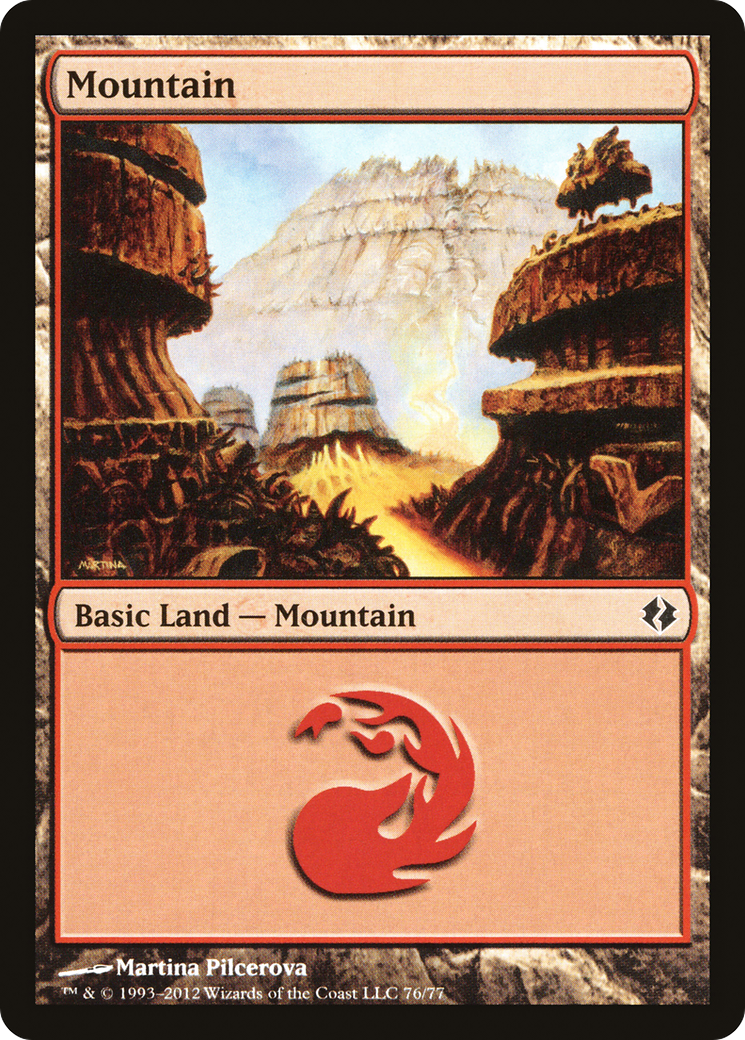 Mountain (76) (DDI-076) [Misc] Duel Decks: Venser vs. Koth MTG Single Wizards of the Coast