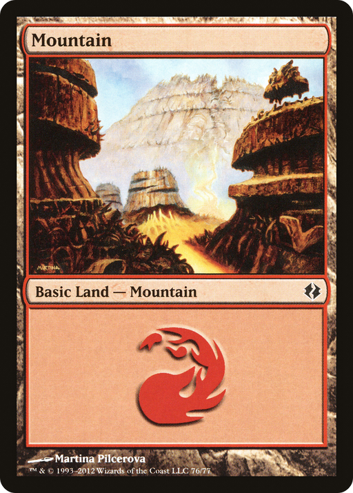 Mountain (76) (DDI-076) [Misc] Duel Decks: Venser vs. Koth MTG Single Wizards of the Coast