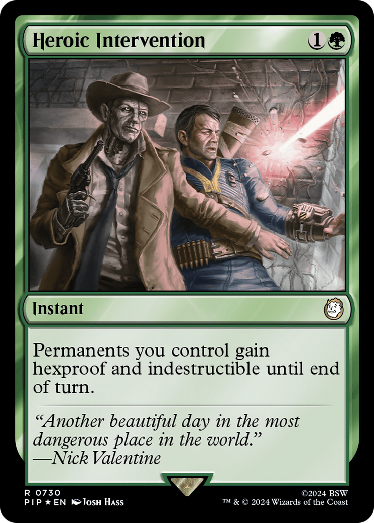 Heroic Intervention (Surge Foil) (PIP-730) [Fallout] Foil MTG Single Wizards of the Coast