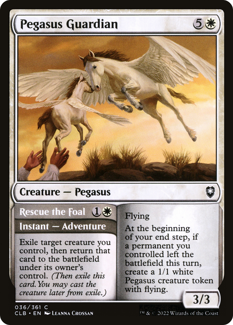 Pegasus Guardian // Rescue the Foal (CLB-036) [Commander Legends: Battle for Baldur's Gate] Foil MTG Single Wizards of the Coast