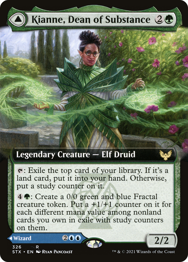 Kianne, Dean of Substance // Imbraham, Dean of Theory (STX-326) [Strixhaven: School of Mages] (Extended Art) Foil MTG Single Wizards of the Coast
