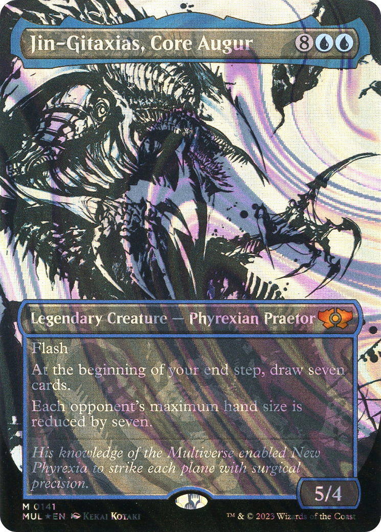 Jin-Gitaxias, Core Augur (MUL-141) [Multiverse Legends] (Showcase) (Borderless) Foil MTG Single Wizards of the Coast
