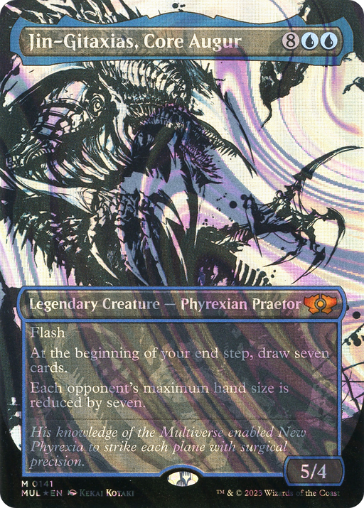 Jin-Gitaxias, Core Augur (MUL-141) [Multiverse Legends] (Showcase) (Borderless) Foil MTG Single Wizards of the Coast
