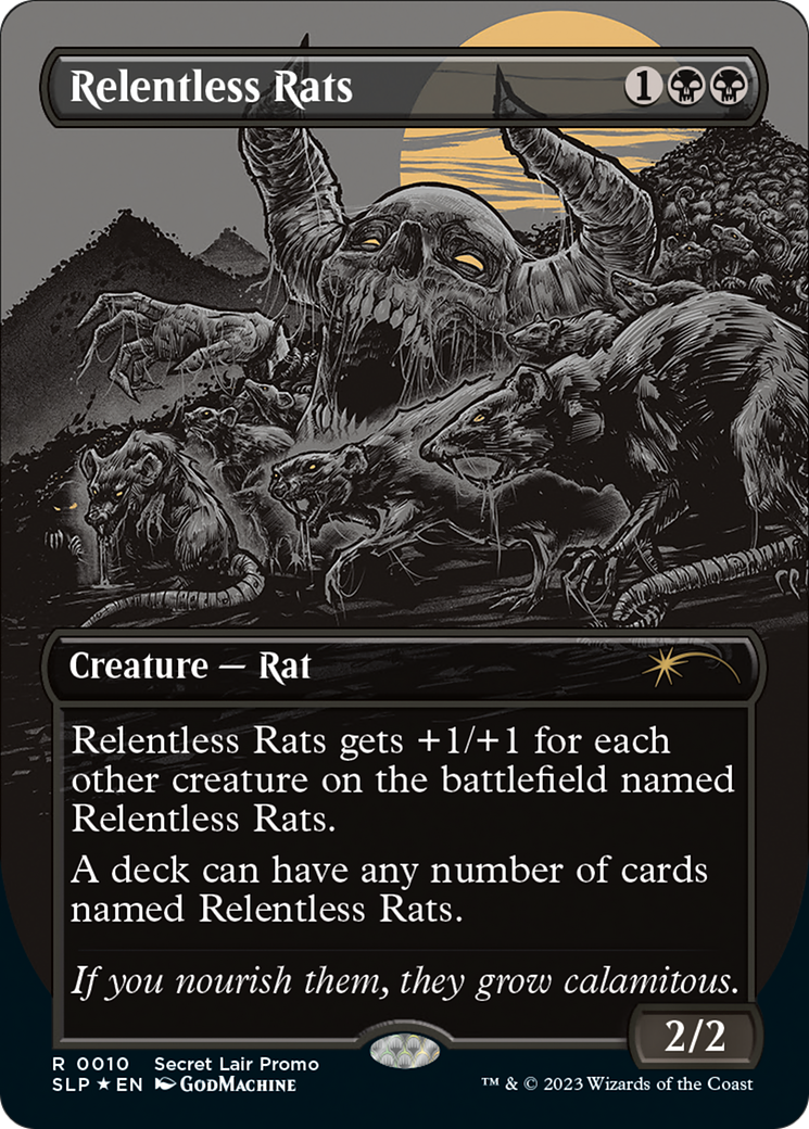 Relentless Rats (0010) (SLP-010) [Secret Lair] Showdown MTG Single Wizards of the Coast