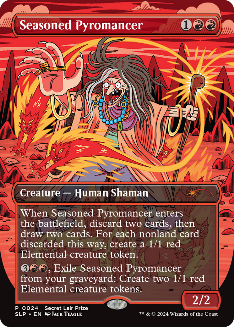 Seasoned Pyromancer (PTP-024) [Secret Lair] Showdown (Borderless) MTG Single Wizards of the Coast
