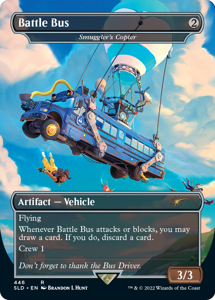 Battle Bus - Smuggler's Copter (SLD-446) [Secret Lair] Drop (Borderless) MTG Single Wizards of the Coast