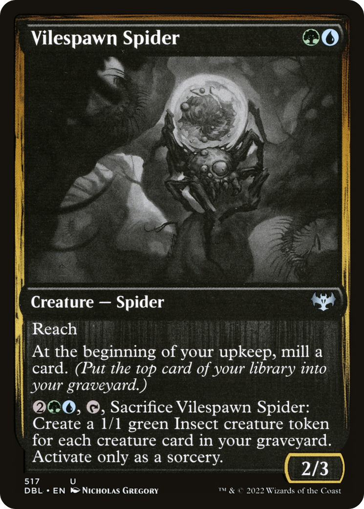 Vilespawn Spider (DBL-517) [Innistrad: Double Feature] Foil MTG Single Wizards of the Coast