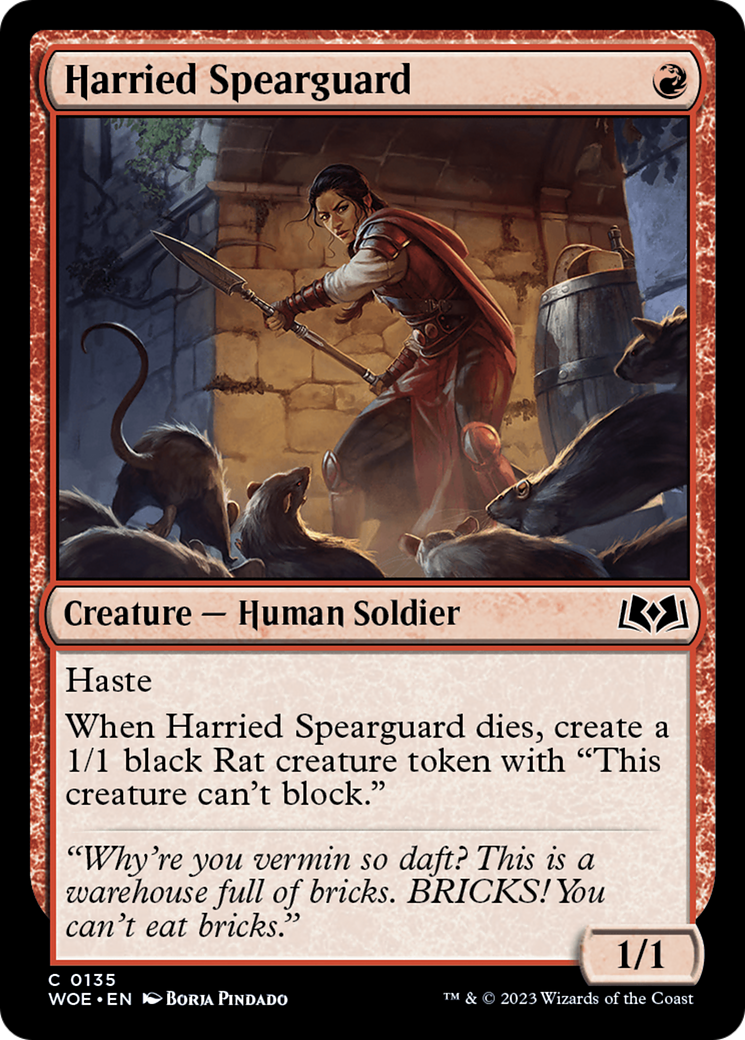 Harried Spearguard (WOE-135) [Wilds of Eldraine] Foil MTG Single Wizards of the Coast