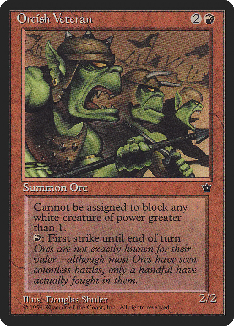 Orcish Veteran (FEM-62A) [Fallen Empires] MTG Single Wizards of the Coast