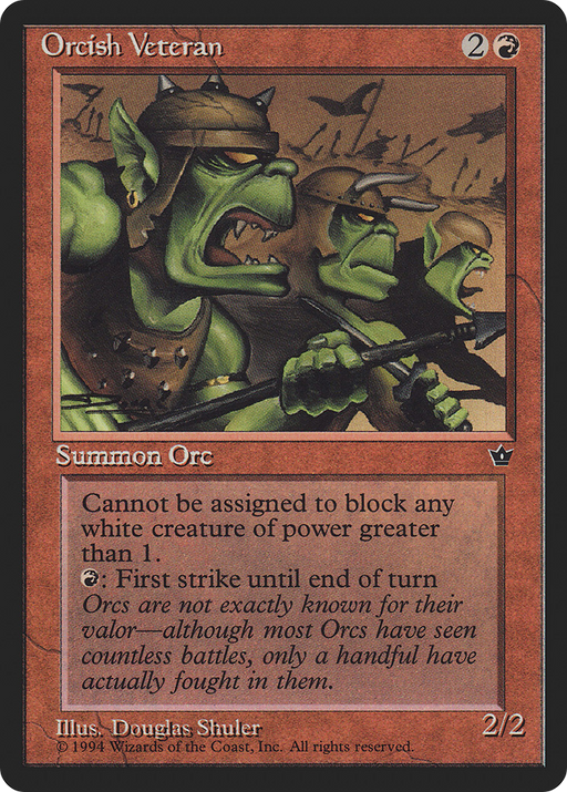 Orcish Veteran (FEM-62A) [Fallen Empires] MTG Single Wizards of the Coast