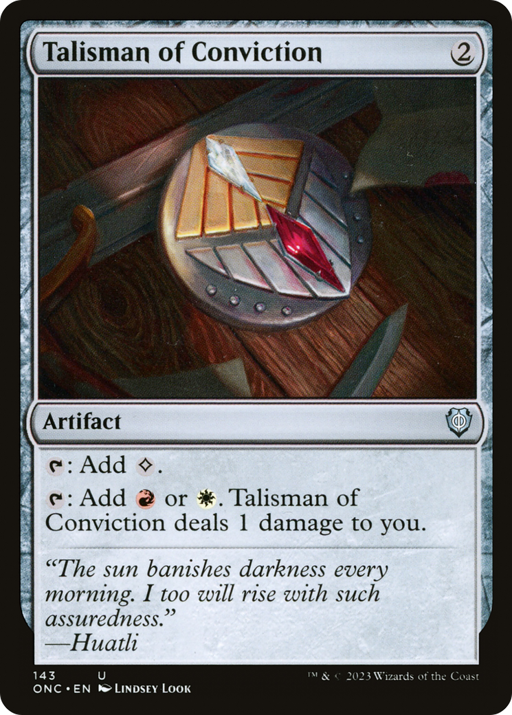 Talisman of Conviction (ONC-143) [Phyrexia: All Will Be One Commander] MTG Single Wizards of the Coast