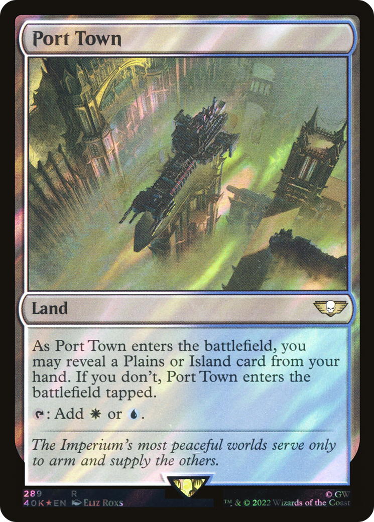Port Town (40K-289★) [Warhammer 40,000 Commander] Foil MTG Single Wizards of the Coast