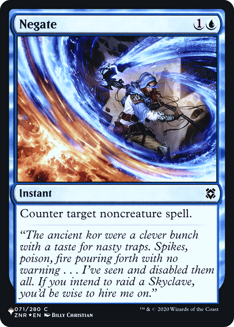 Negate (LIST-ZNR-71) [Mystery Booster] The List Foil MTG Single Wizards of the Coast