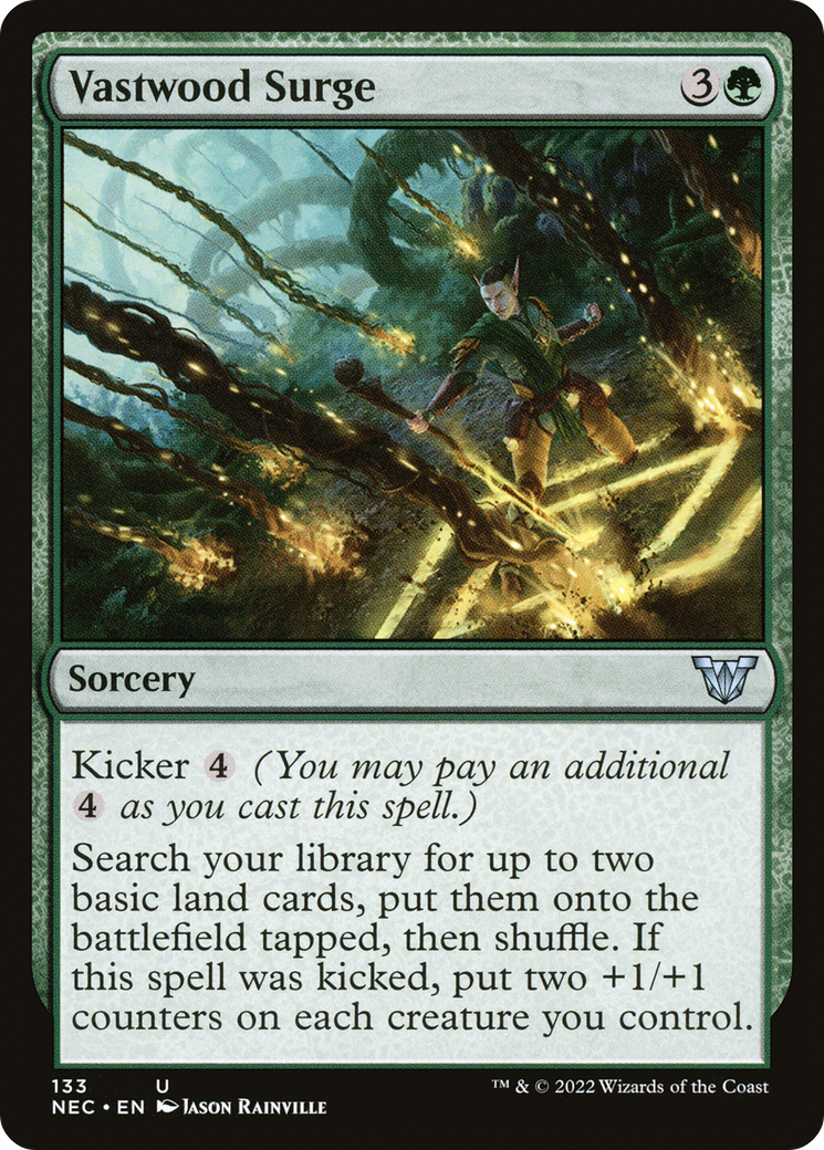 Vastwood Surge (NEC-133) [Neon Dynasty Commander] MTG Single Wizards of the Coast
