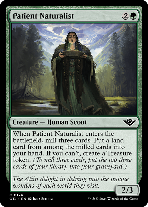 Patient Naturalist (OTJ-174) [Outlaws of Thunder Junction] Foil MTG Single Wizards of the Coast
