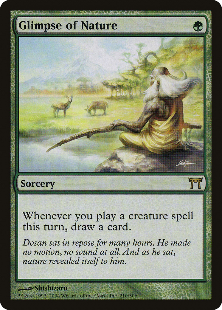 Glimpse of Nature (CHK-210) [Champions of Kamigawa] Foil MTG Single Wizards of the Coast