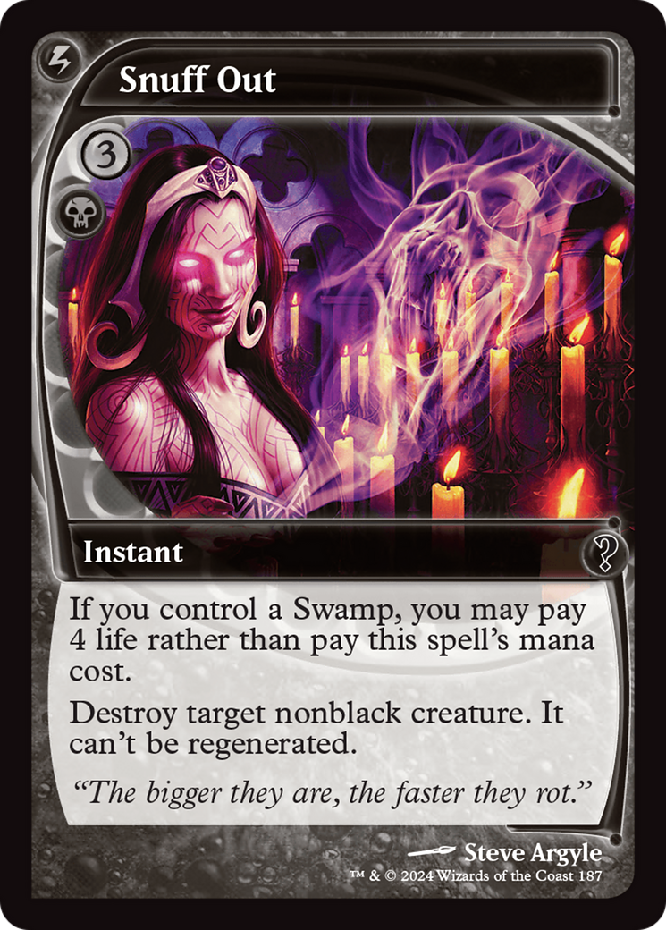 Snuff Out (Future Sight) (MB2-187) [Mystery Booster] Mystery Booster 2 MTG Single Wizards of the Coast