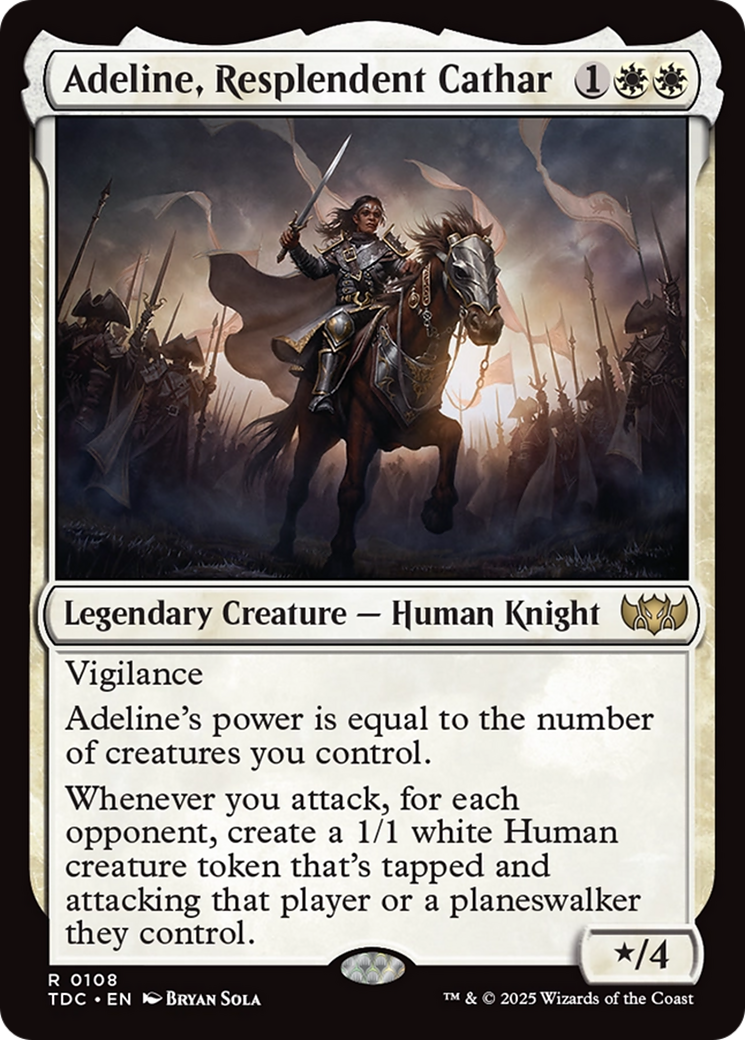 Adeline, Resplendent Cathar (TDC-108) [Commander: Tarkir: Dragonstorm] MTG Single Wizards of the Coast