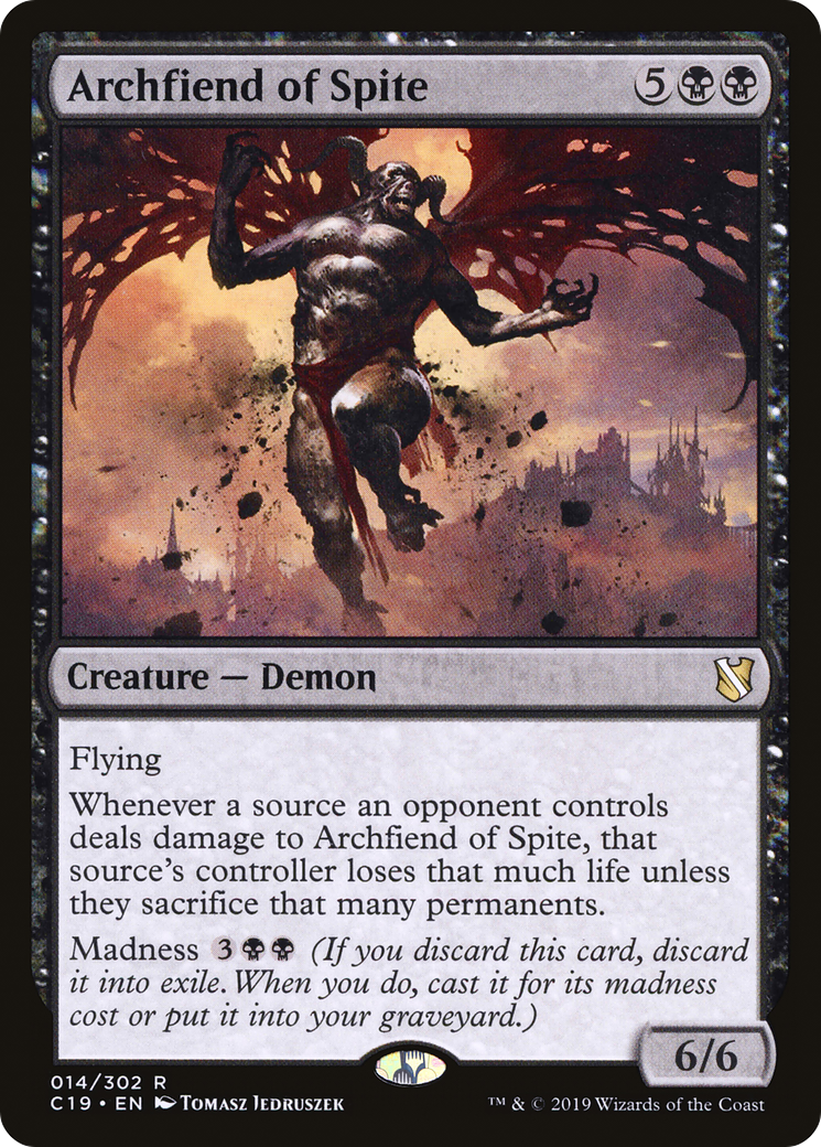 Archfiend of Spite (C19-014) [Commander 2019] MTG Single Wizards of the Coast