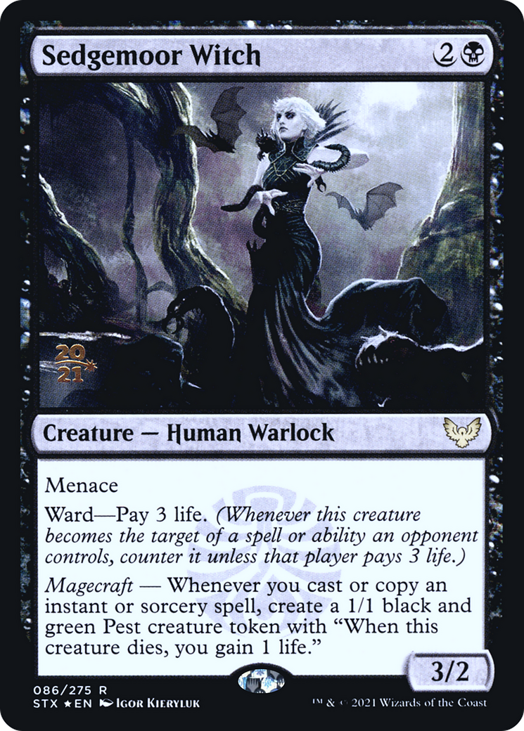 Sedgemoor Witch (PRE-086) [Strixhaven: School of Mages Promos] Foil MTG Single Wizards of the Coast