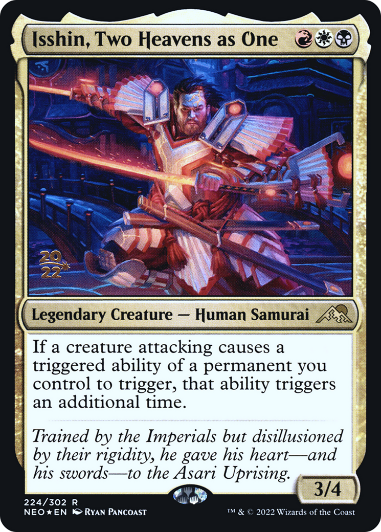 Isshin, Two Heavens as One (PRE-224S) [Kamigawa: Neon Dynasty Promos] Foil MTG Single Wizards of the Coast