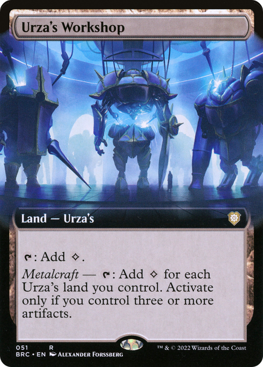 Urza's Workshop (BRC-051) [The Brothers' War Commander] (Extended Art) MTG Single Wizards of the Coast