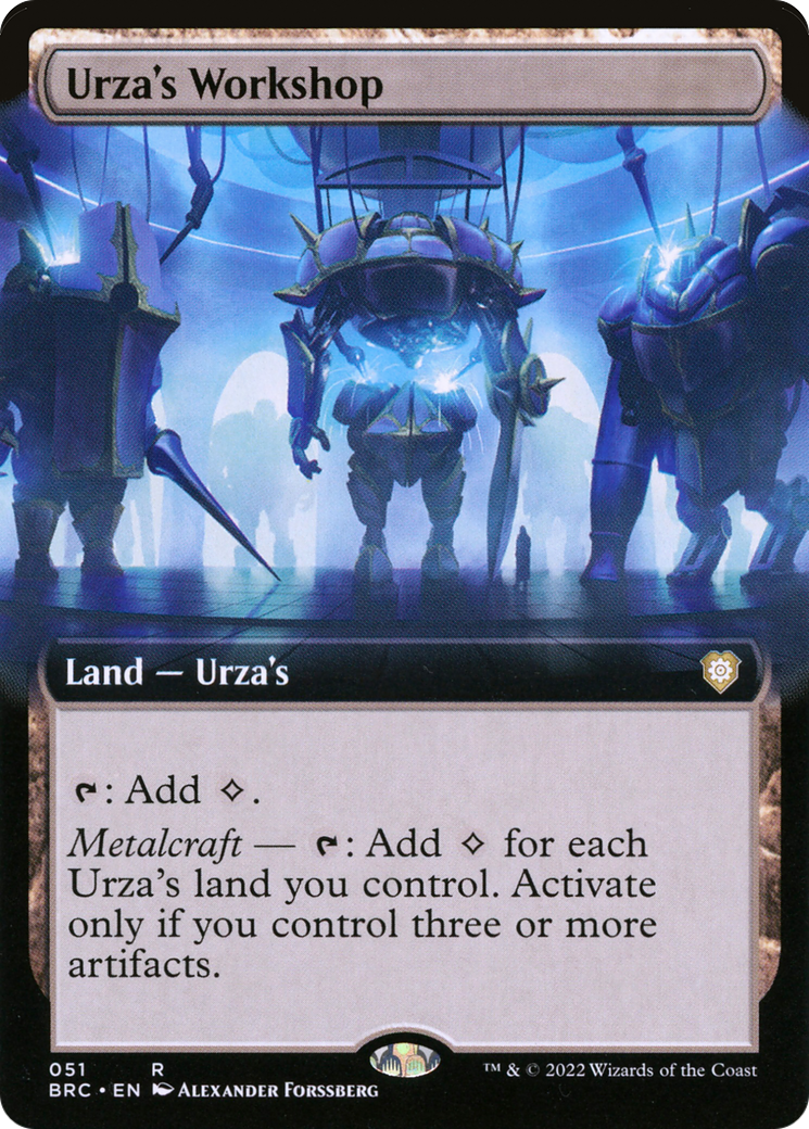 Urza's Workshop (Extended Art) [The Brothers' War Commander] MTG Single Magic: The Gathering