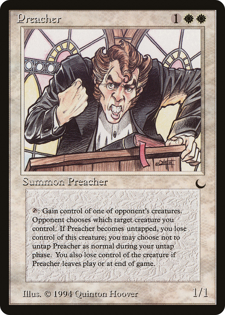 Preacher (DRK-016) [Oldschool] The Dark MTG Single Wizards of the Coast
