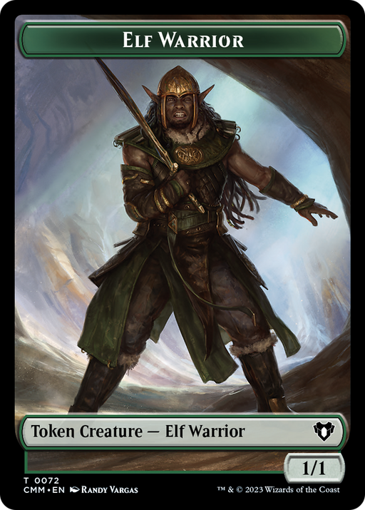 Elf Warrior (TCMM-072) [Tokens] Commander Masters Tokens Foil MTG Single Wizards of the Coast
