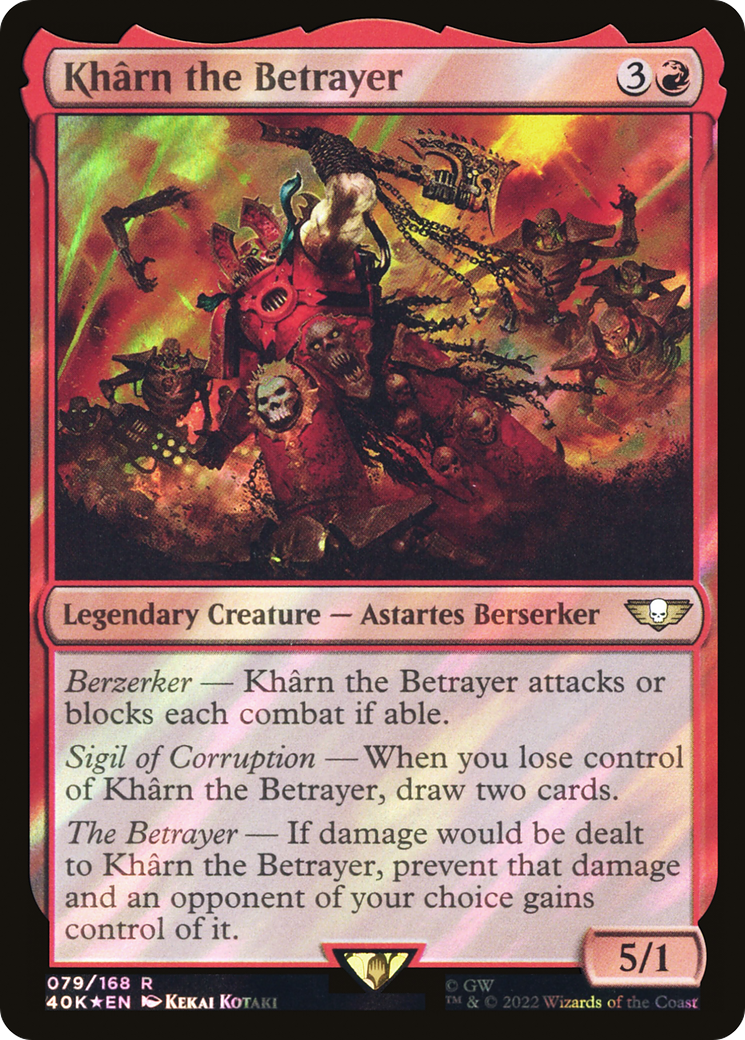 Khârn the Betrayer (40K-79★) [Warhammer 40,000 Commander] Foil MTG Single Wizards of the Coast