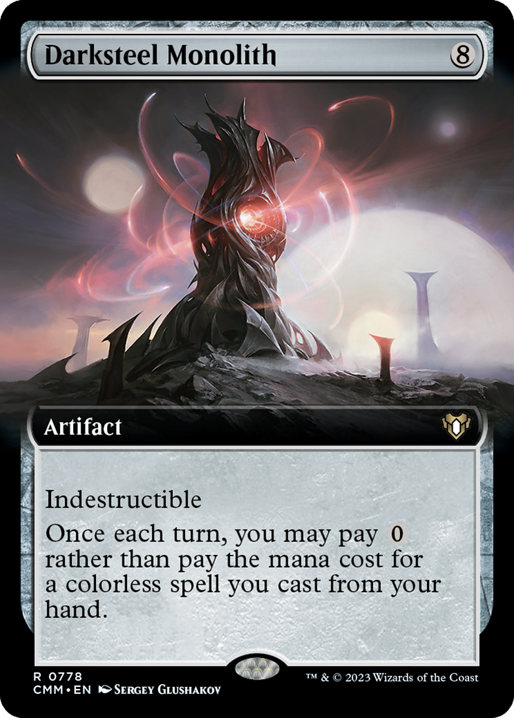 Darksteel Monolith (CMM-778) [Commander Masters] (Extended Art) MTG Single Wizards of the Coast