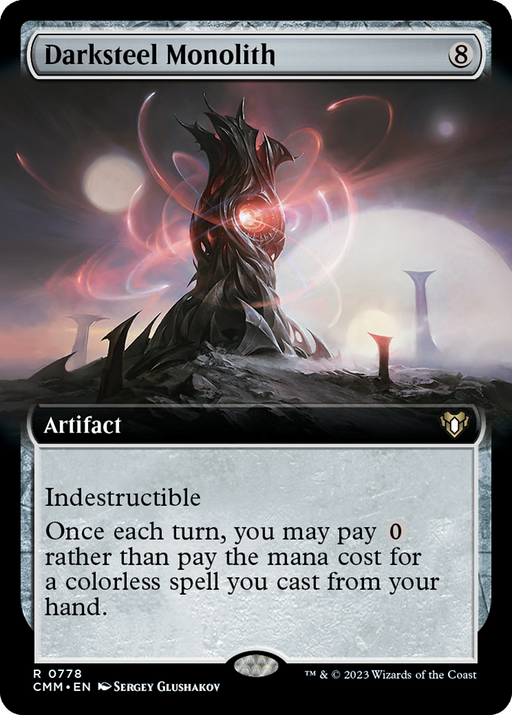 Darksteel Monolith (CMM-778) [Commander Masters] (Extended Art) MTG Single Wizards of the Coast