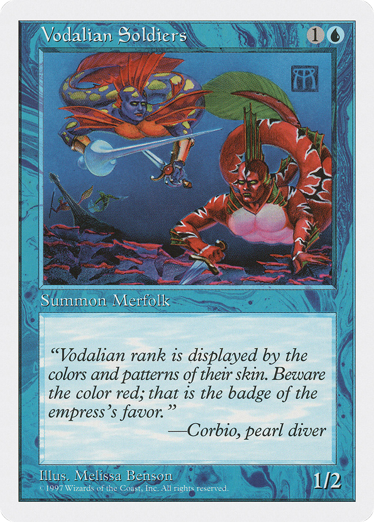 Vodalian Soldiers (5ED-134) [Fifth Edition] MTG Single Wizards of the Coast