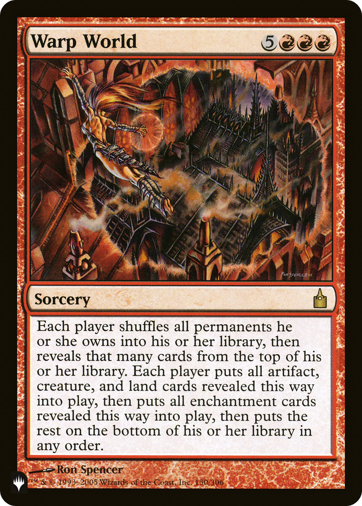 Warp World (LIST-150/306) [Mystery Booster] The List MTG Single Wizards of the Coast