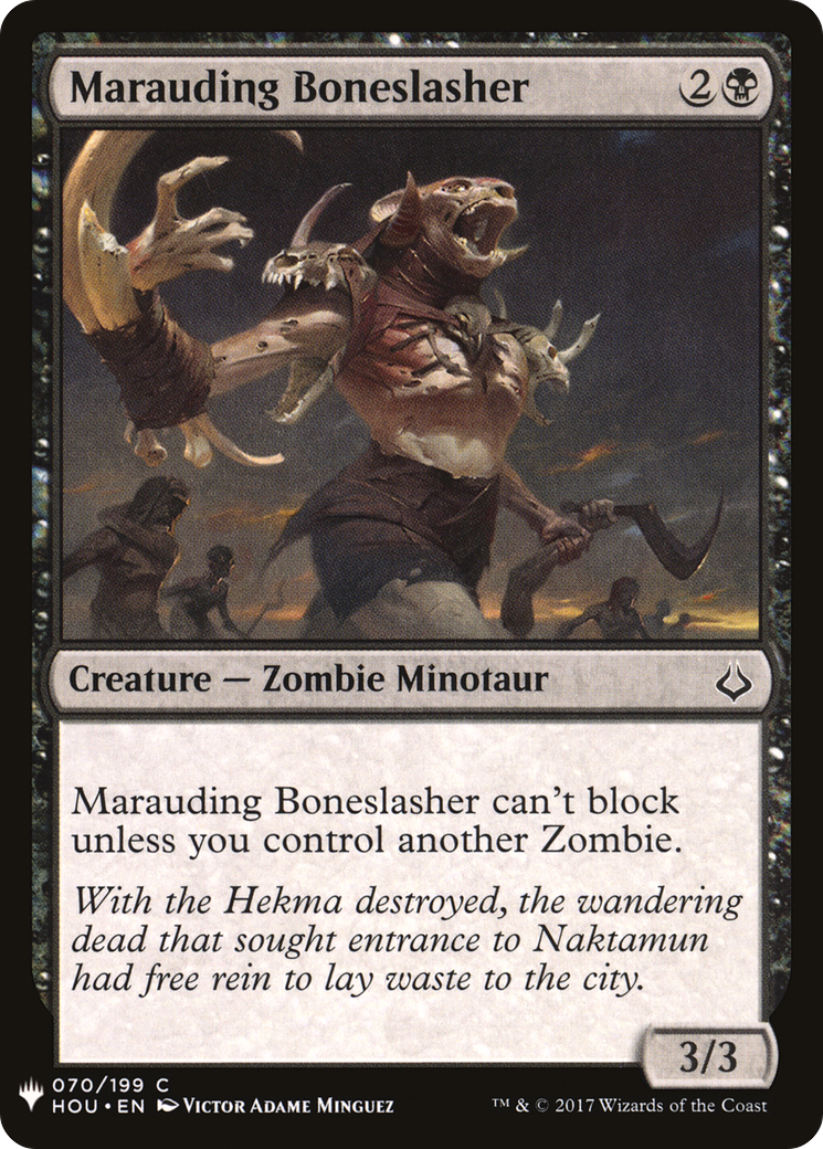 Marauding Boneslasher (LIST-HOU-70) [Mystery Booster] The List MTG Single Wizards of the Coast