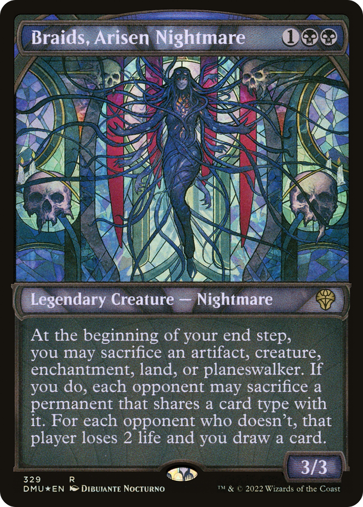 Braids, Arisen Nightmare (Textured Foil) (DMU-329) [Dominaria United] (Showcase) Foil MTG Single Wizards of the Coast