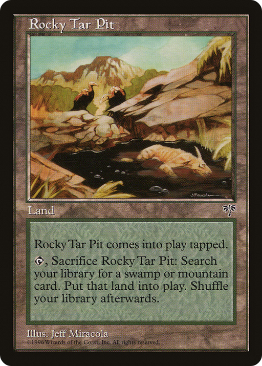 Rocky Tar Pit (MIR-329) [Mirage] MTG Single Wizards of the Coast