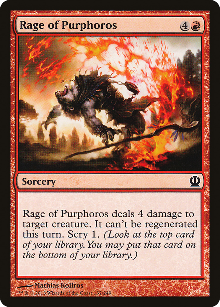 Rage of Purphoros (THS-137) [Theros] MTG Single Wizards of the Coast